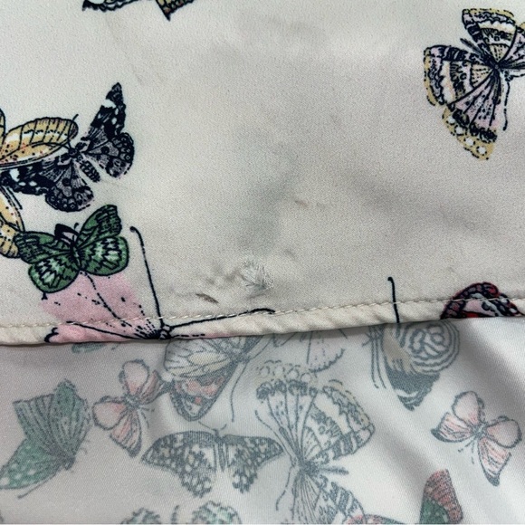 Josa Tulum Dress One Size‎ Fits Most Ivory Butterfly Print Beach  Cover V-neck - Picture 6 of 12